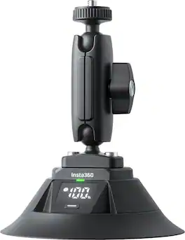 Dual Electric Suction Cup Car Mount Compatible with Insta360 X3/X4/X5, X4 Air, GO 2/3/3s/Ultra, Ace/Pro/2, ONE RS/R/X/X2