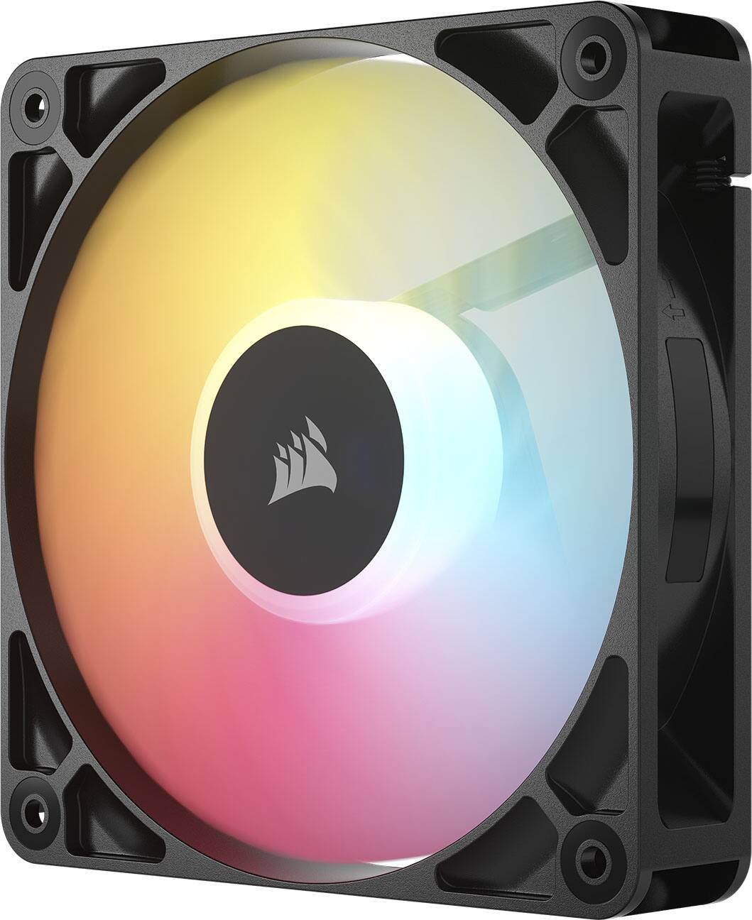 Alt View 7. CORSAIR - RS120-R ARGB 120mm PWM Fans (3-pack) - Black.