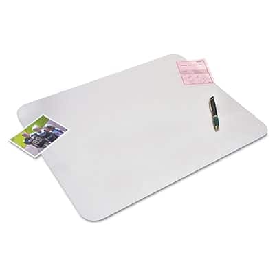 Artistic - Krystal View Microban Vinyl Desk Pad, 12" x 17" - Frosted White
