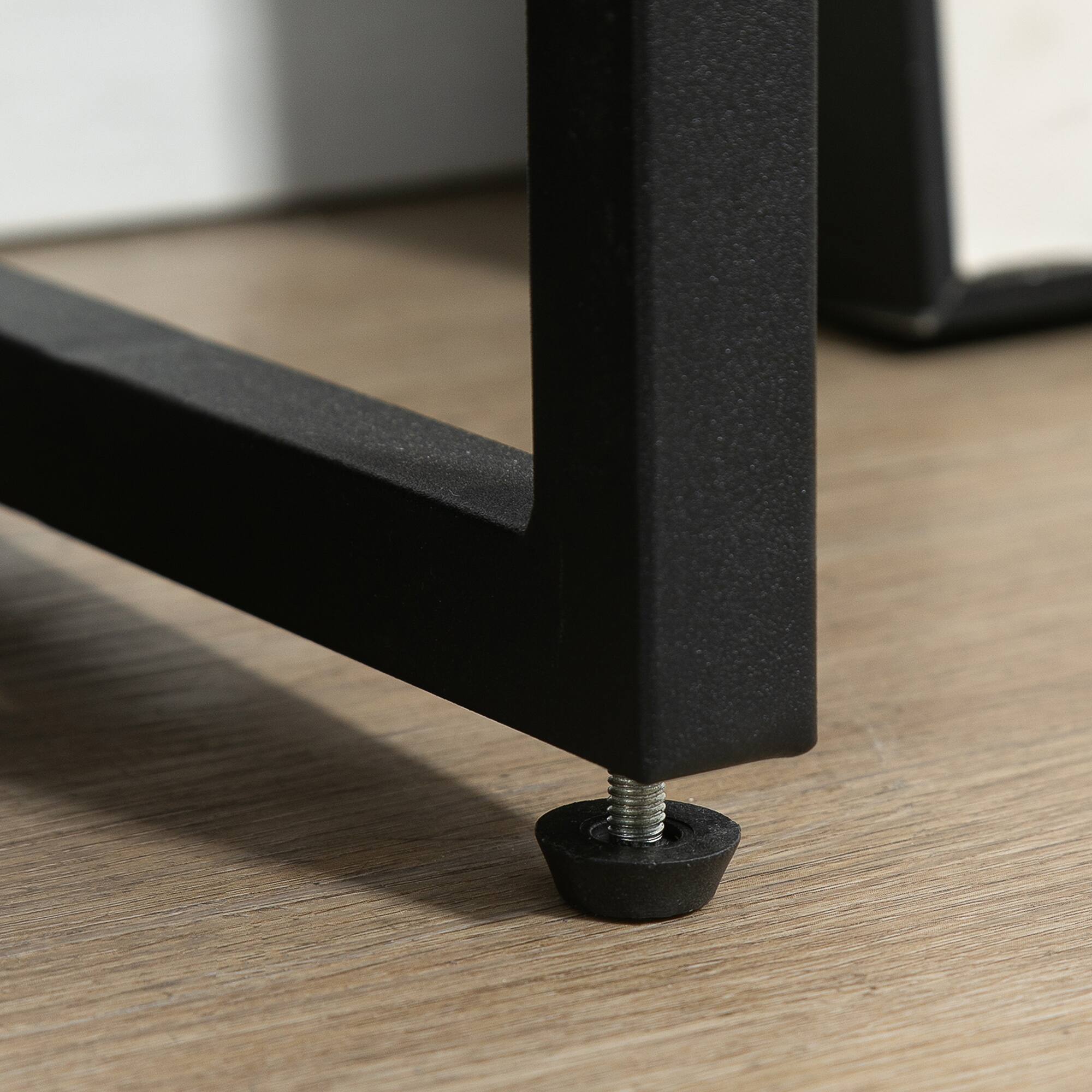 Alt View 7. Homcom - Industrial Shoe Cabinet with 2 Flip Drawers, Freestanding Shoe Storage Cabinet for 12 Pairs - Rustic Brown.