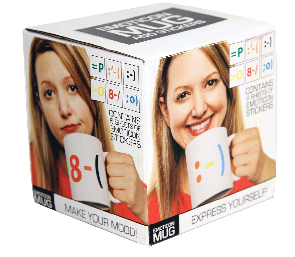 Emoticon Mug and Stickers

Contains 6 sheets of emoticon stickers

Make your mood! Express yourself