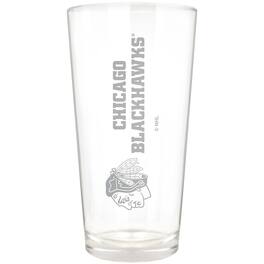 Great American Products - Chicago Blackhawks Etched 16oz. Vertical Rally Cry Pint Glass - Multicolor