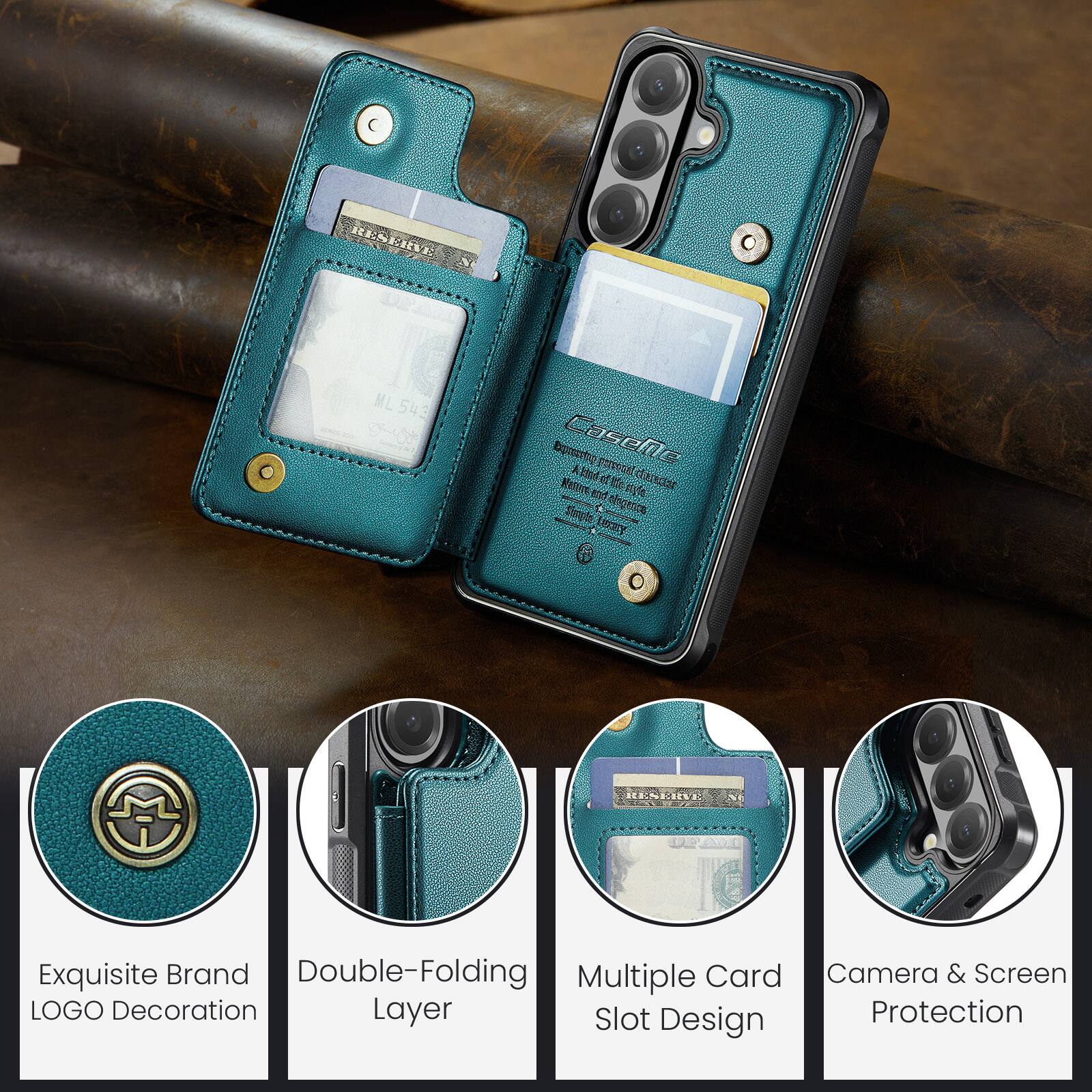 REN A ML L543  
CaseNe nothing_to_transcribe A Ind nothing_to_trnscribe of the darkciar Nessue and Shpte . thorocs -A Leay Aori RENEI  
Exquisite Brand Double-Folding Multiple Card Camera & Screen LOGO Decoration Layer Slot Protection Design