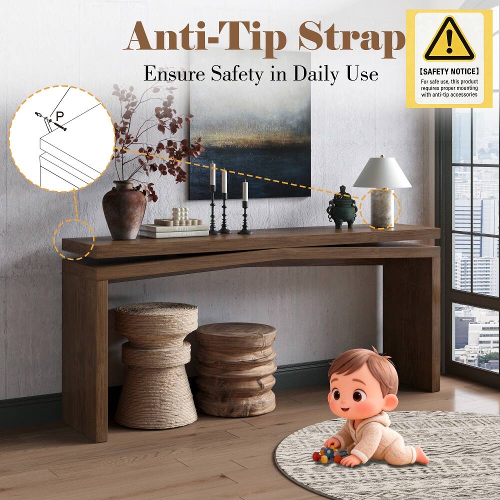 Anti-Tip Strap  
Ensure Safety in Daily Use  

[SAFETY NOTICE]  
For safe use, this product requires proper mounting with anti-tip accessories