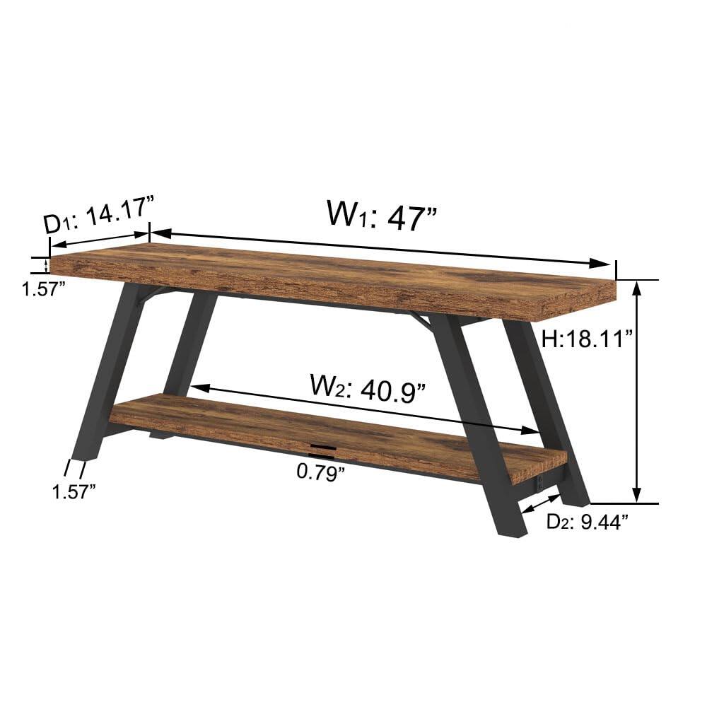 D1: 14.17"  
W1: 47"  
H: 18.11"  
W2: 40.9"  
D2: 9.44"  

Thickness: 1.57"  
Thickness: 1.57"  
Thickness: 0.79"