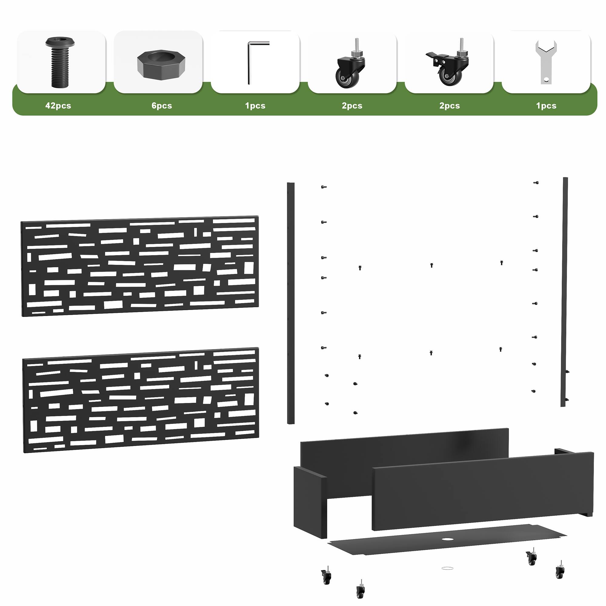 42pcs  
6pcs  
1pcs  
2pcs  
2pcs  
1pcs