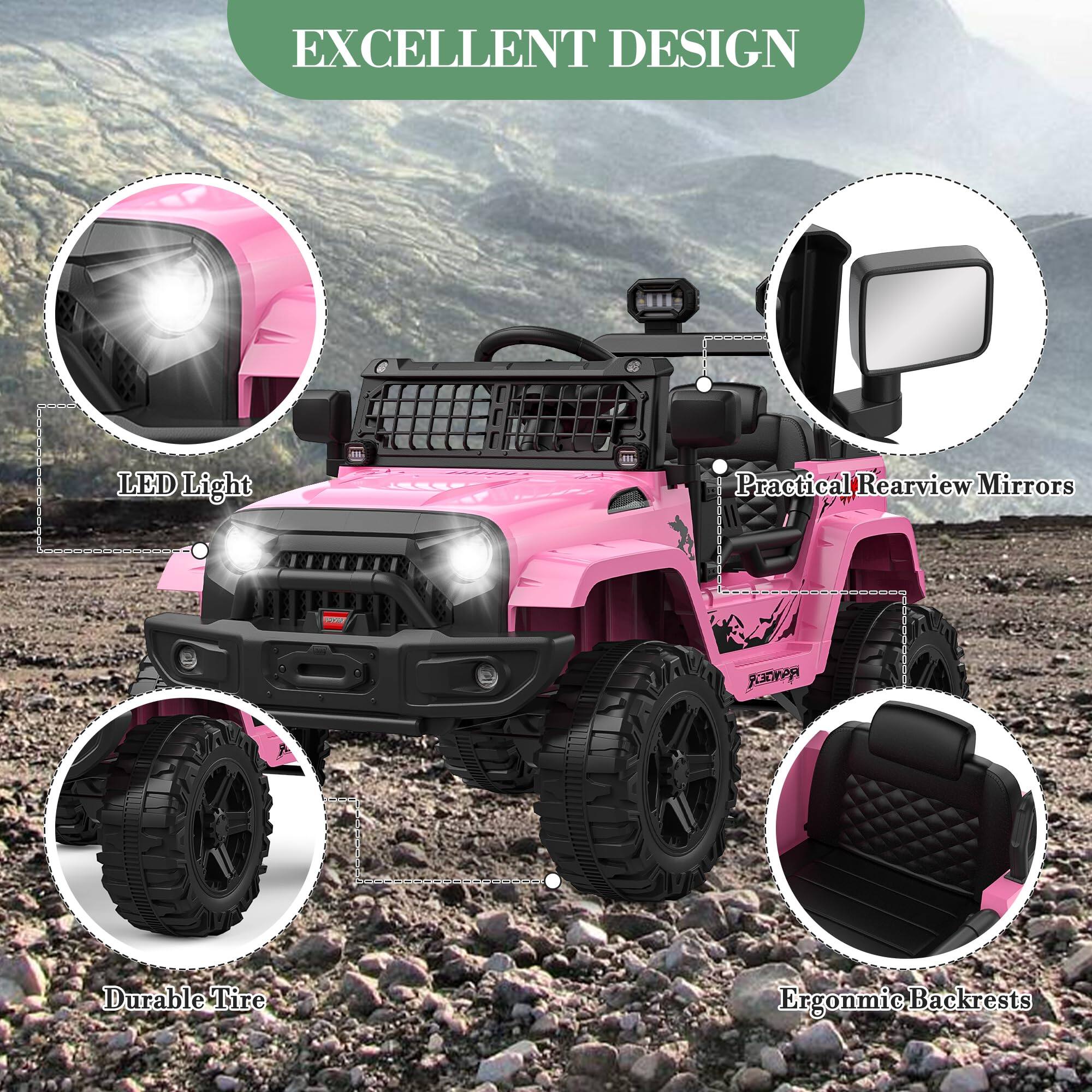 EXCELLENT DESIGN

- LED Light
- Practical Rearview Mirrors
- Durable Tire
- Ergonomic Backrests