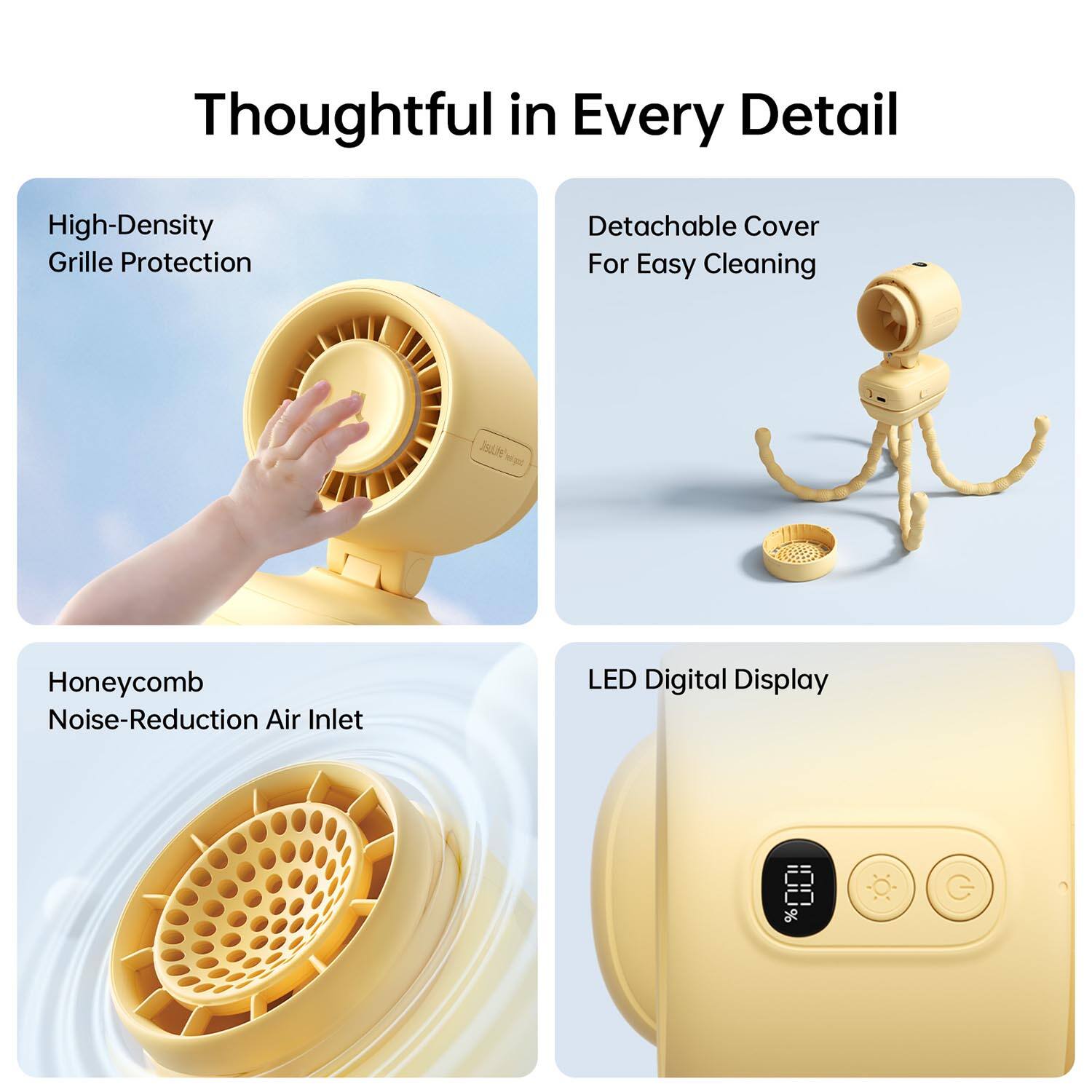 Thoughtful in Every Detail

- High-Density Grille Protection
- Detachable Cover For Easy Cleaning
- Honeycomb Noise-Reduction Air Inlet
- LED Digital Display