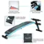 The text on the image is grouped and corrected as follows:

1. Heavy Duty Structure & Sturdy Triangular Frame
2. 6 Foam Padded Bars Design
3. More Comfortable
4. SuperFit PU Leather Cover, Wear Resistant & Breathable
5. 1 SuperFit Rubber Pads to Increase Stability & Prevent Floor Scratch