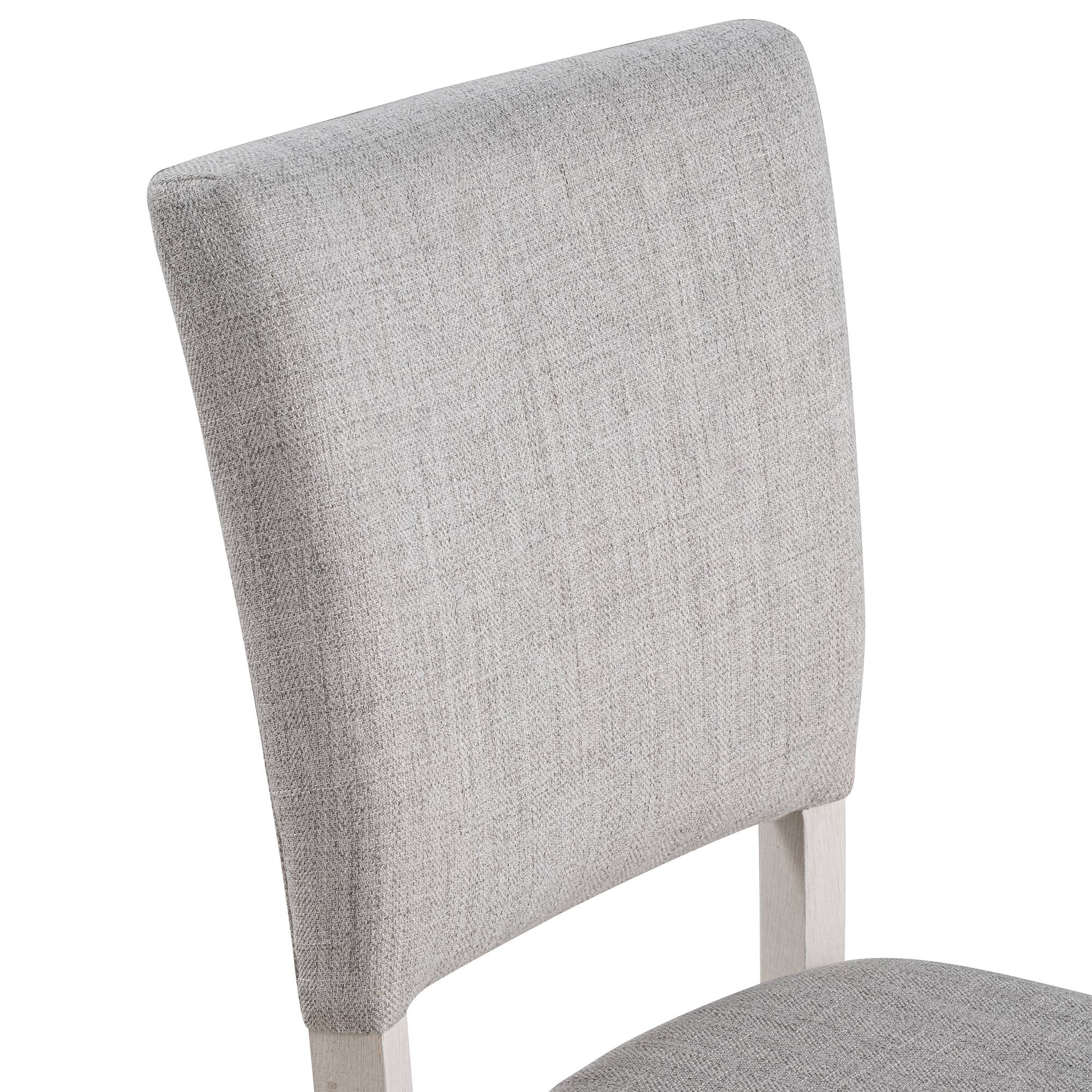 Alt View 5. Vaczon - Set of 4 Upholstered Side Chairs, Foam-Padded Seats with Durable Fabric Cover, Perfect for Kitchen Dining Room or Office - Light gray.