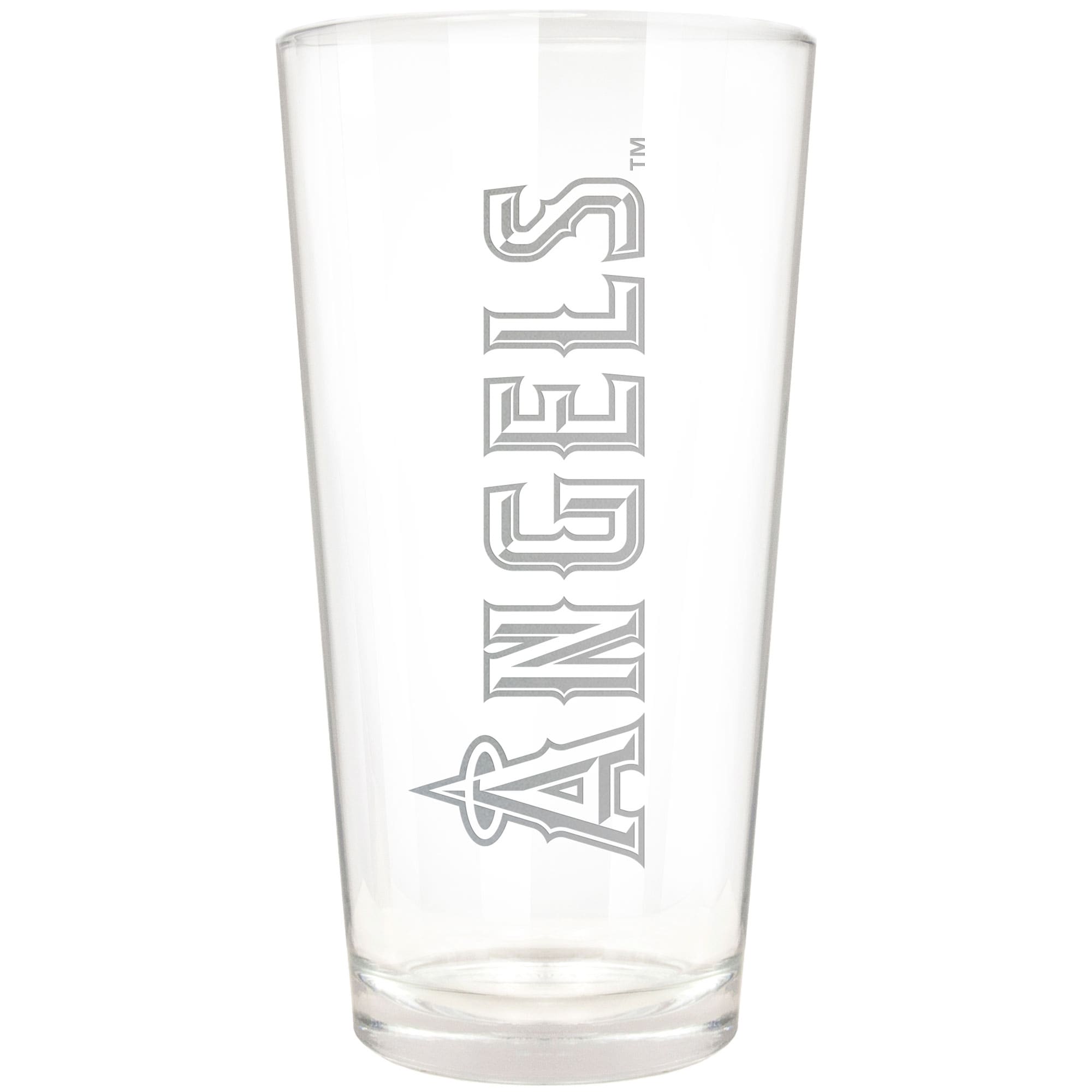 Front. Great American Products - Los Angeles Angels Etched 16oz. Vertical Rally Cry Pint Glass - Multicolor.