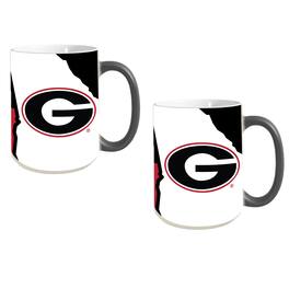 Indigo Falls - Georgia Bulldogs Two-Pack 15oz. Reveal Mug Set - Multicolor