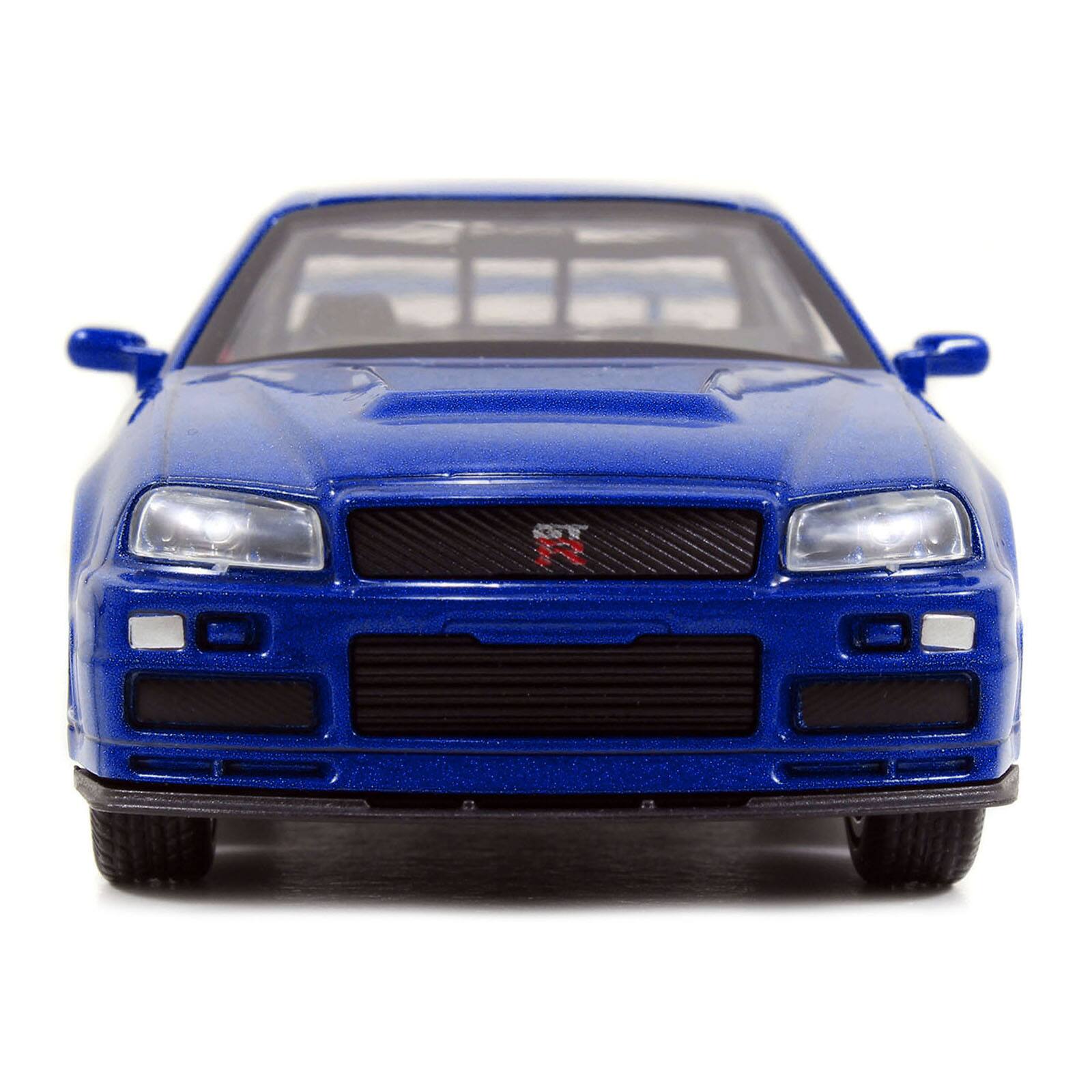 Alt View 3. Jada - Brian's Nissan Skyline GT-R (R34) RHD Blue Metallic "25 Years of Fast & Furious" Series 1/32 Diecast Model Car by Jada.