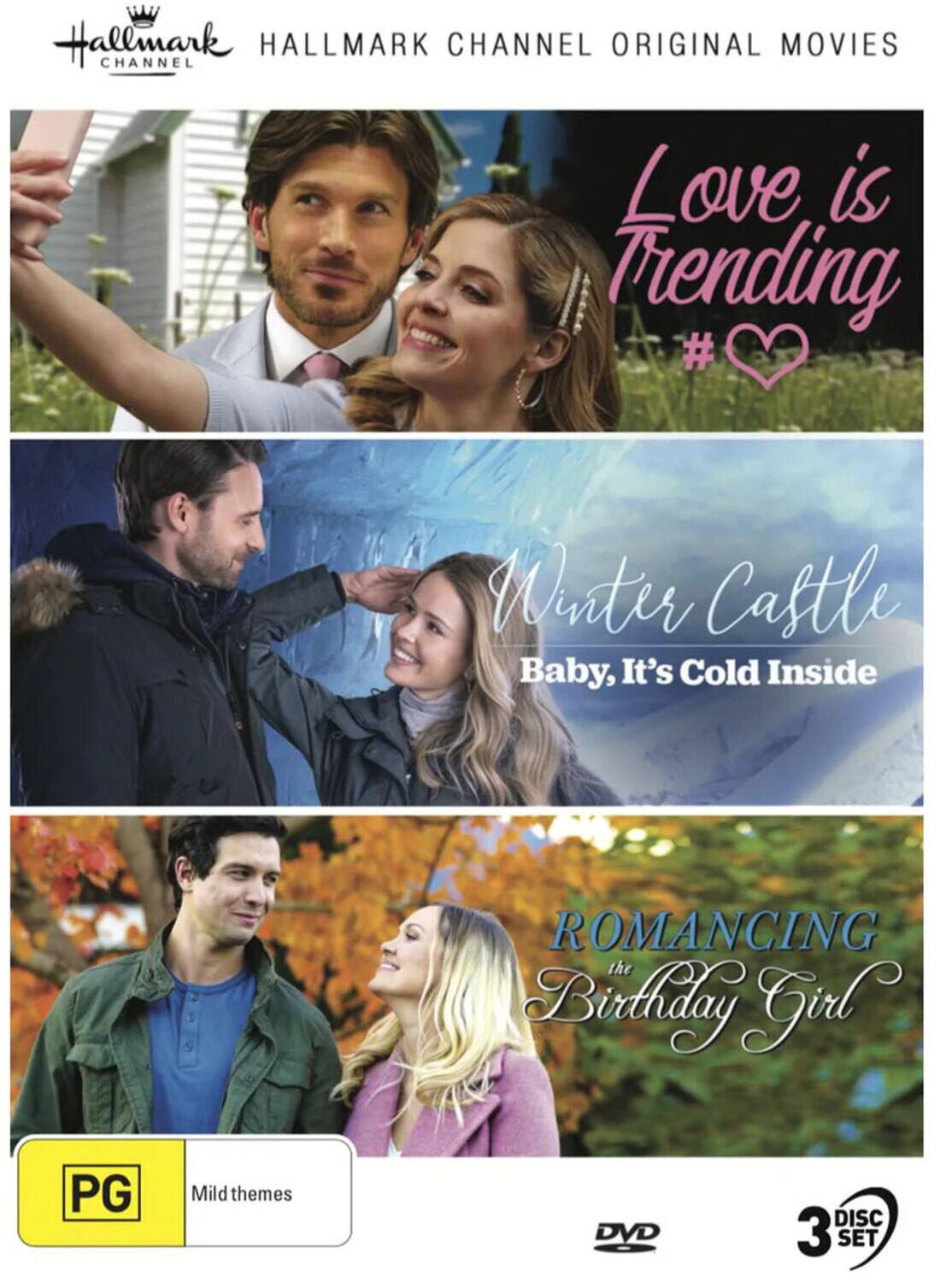 Front. Hallmark Collection 17 (Love Is Trending / Winter Castle: Baby It's Cold Inside / Romancing The - DVD.
