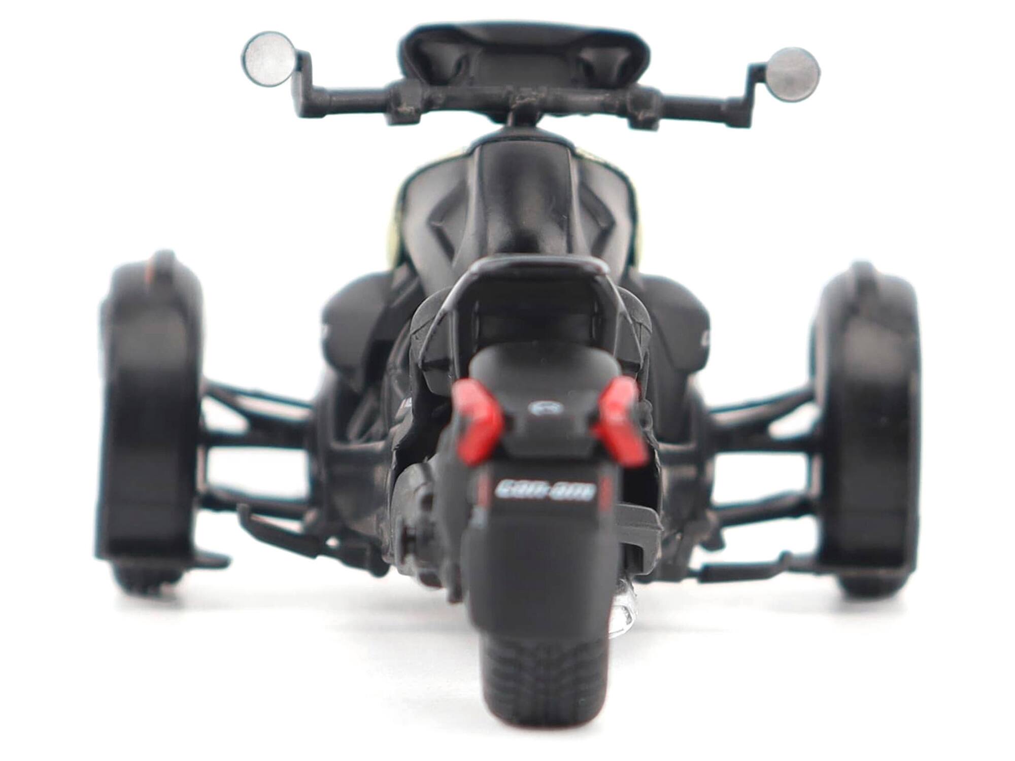 Alt View 4. BRP Models - Can-Am Ryker Rally 3-Wheel Motorcycle Sand Storm and Black 1/32 Diecast Model by BRP Models.