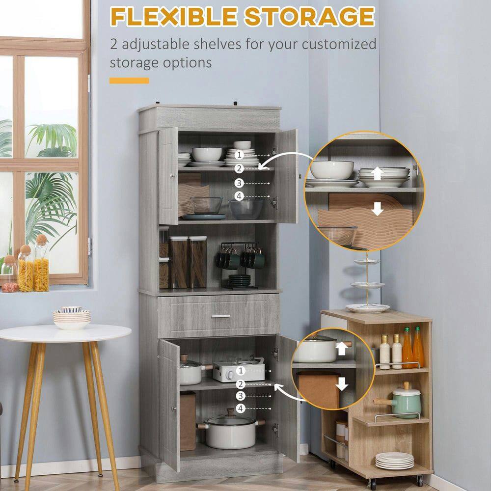 FLEXIBLE STORAGE  
2 adjustable shelves for your customized storage options