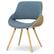 Front. Simpli Home - Malden Bentwood Dining Chair with Wood Back - Denim Blue.