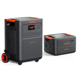 Jackery - HomePower 3600 Plus Portable Power Station (3584Wh) with a Battery Pack 3600Plus for Outdoor Use and Emergency Backup (3584 Wh Capacity) - Black