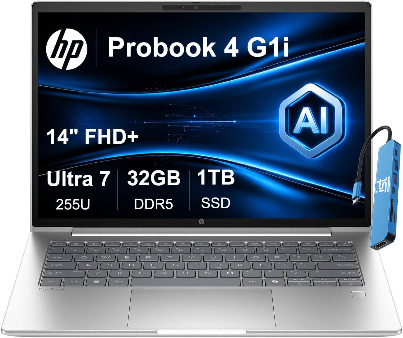 hp Probook 4 G1i  
14" FHD+  
AI  
Ultra 7 32GB 1TB 255U DDR5 SSD