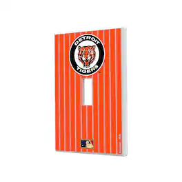 Keyscaper - Detroit Tigers 1961-1963 Cooperstown Pinstripe Single Toggle Light Switch Plate - Multicolor