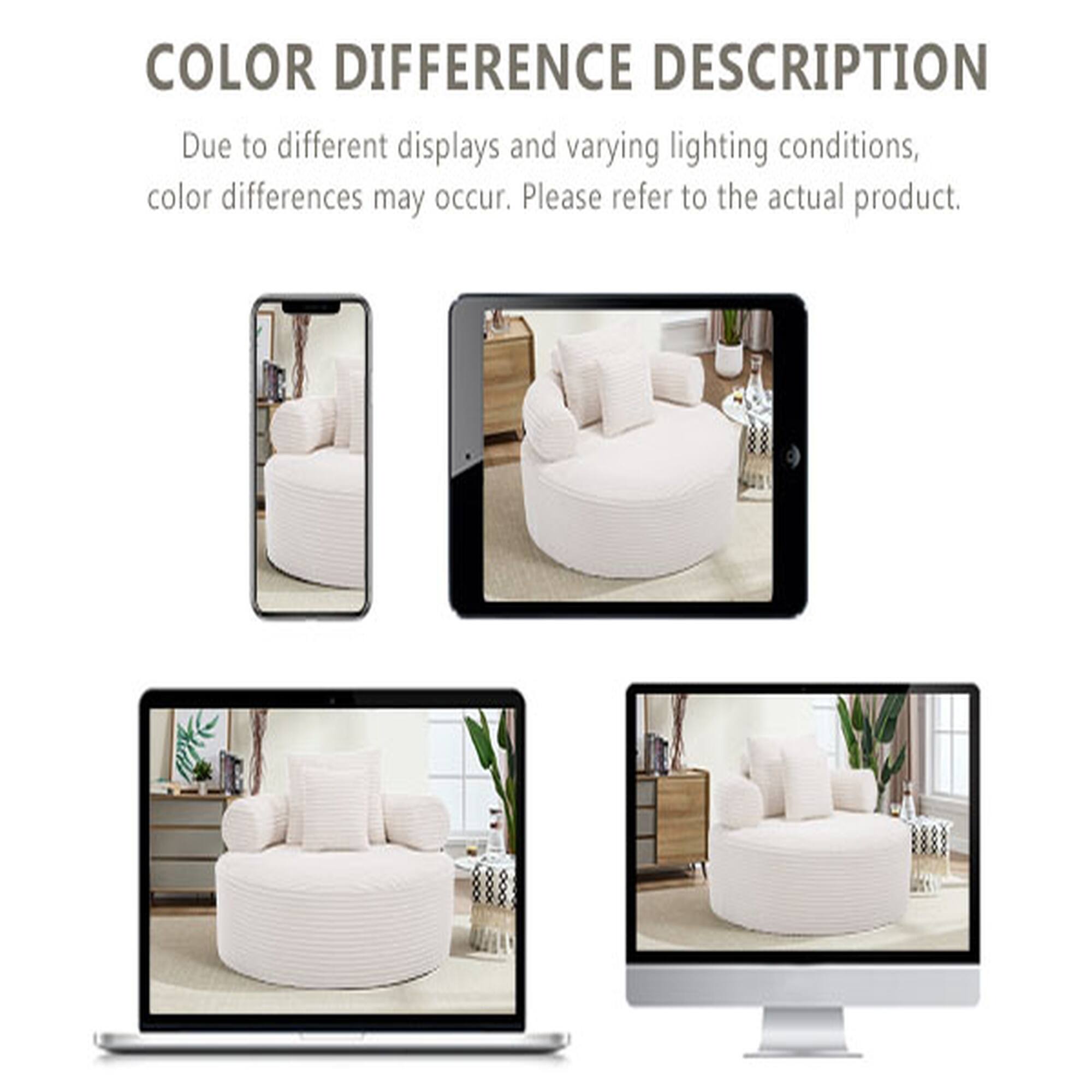 COLOR DIFFERENCE DESCRIPTION  
Due to different displays and varying lighting conditions, color differences may occur. Please refer to the actual product.