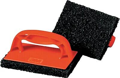 Alt View 1. 3M - Scotch-Brick® Brittle Scrubber, Red/Black, 4 Pack, 3/Case - Black.