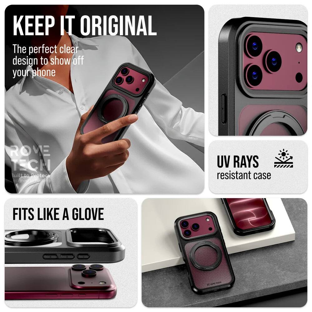 KEEP IT ORIGINAL  
The perfect clear design to show off your phone

ROVE TECH  
Built to Protect

UV RAYS resistant case

FITS LIKE A GLOVE

STROMETICH TECH