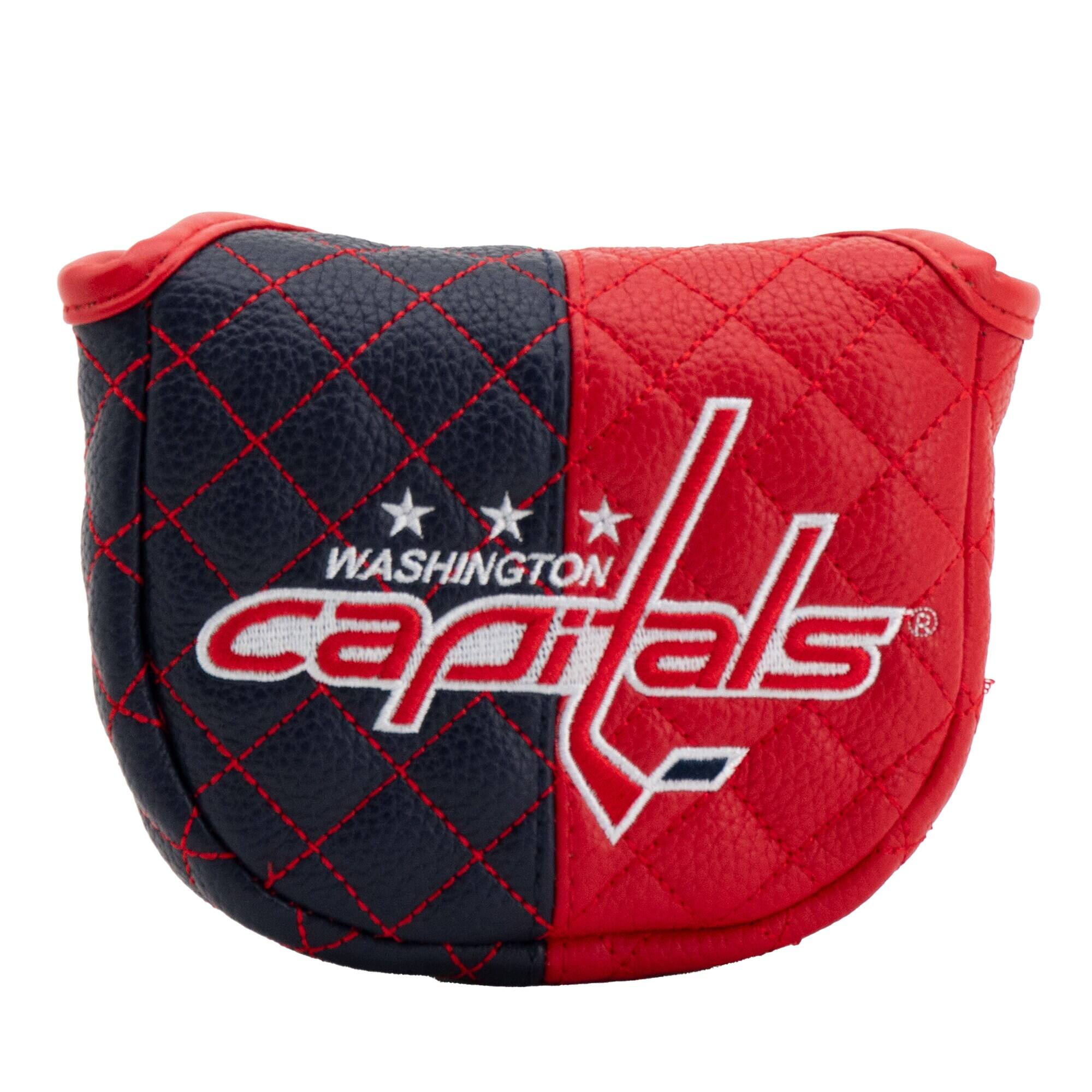 Front. Team Golf - Washington Capitals Quilted Mallet Putter Cover - Multicolor.