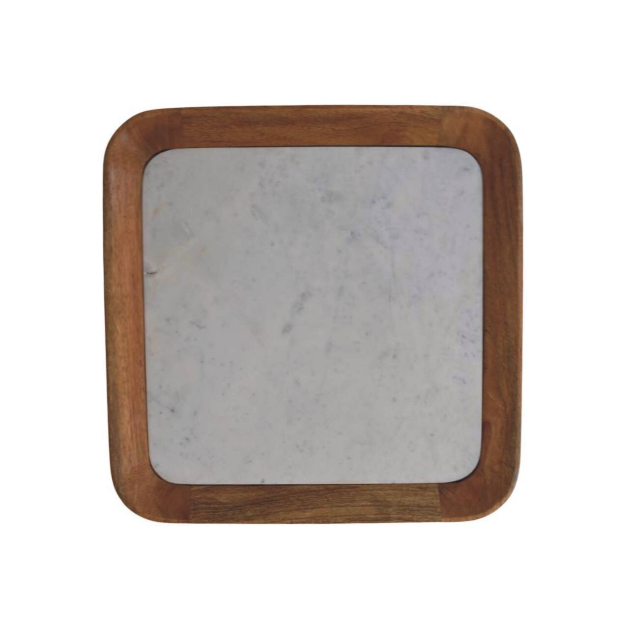 Alt View 5. Artisan Furniture - Artisan Furniture Solid Wood Marble Top Chatai Coffee Table, Brown - Brown.