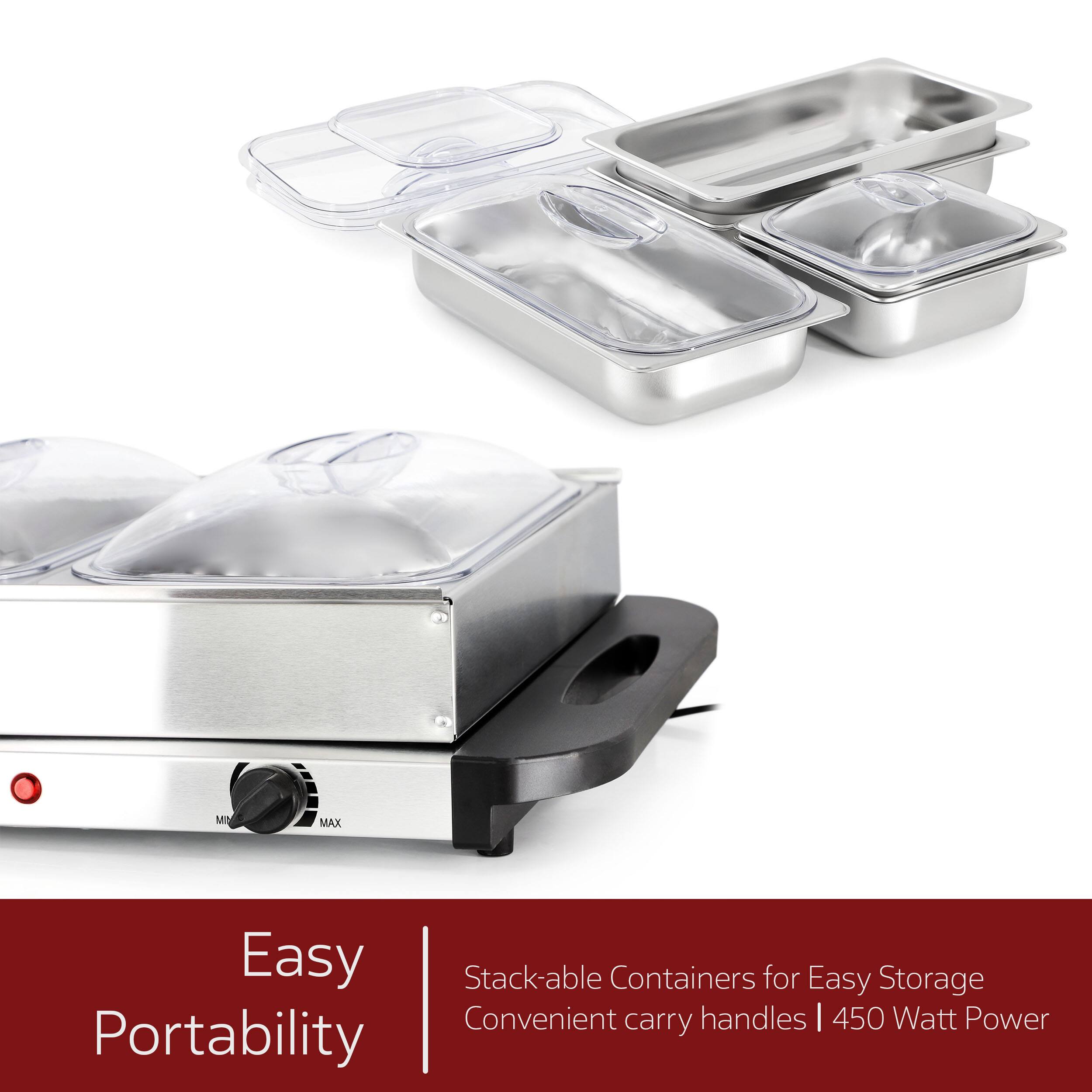 Easy Portability

Stack-able Containers for Easy Storage  
Convenient carry handles | 450 Watt Power