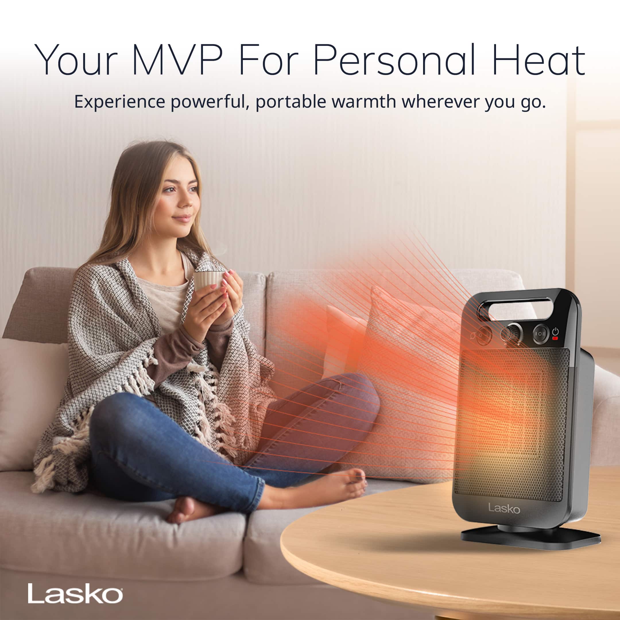Your MVP for Personal Heat: Experience powerful, portable warmth wherever you go. Lasko.