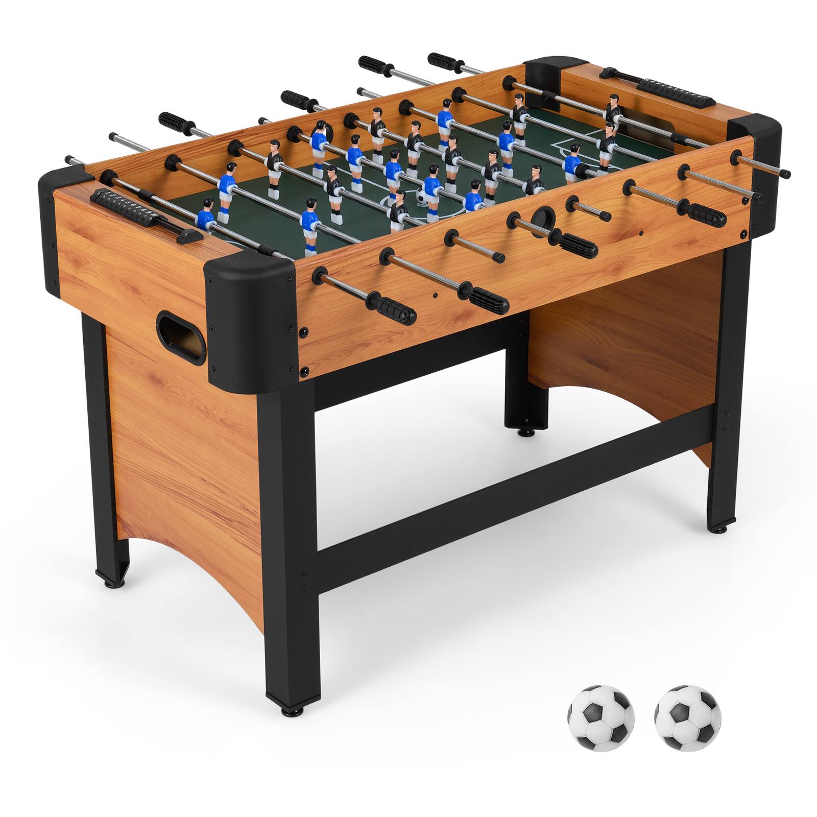 Front. Gymax - Gymax 47'' Competition Full Size Soccer Game Table w/22 Players 2 Balls Slide Scorers Natural - Yellow.