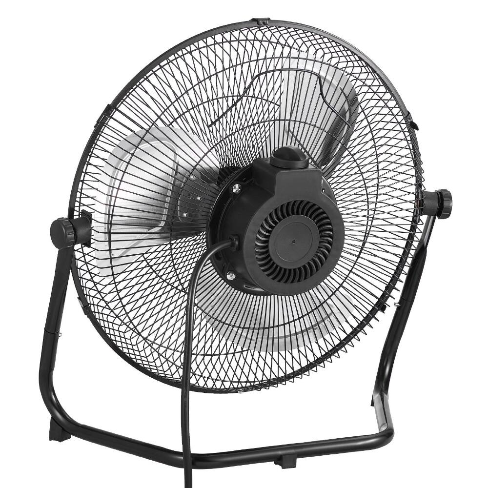 Front. Loheer - Loheer 14 Inch Heavy Duty Metal Floor Fan High Velocity Commercial Shop Fan 3 Speeds Adjustable Tilt.
