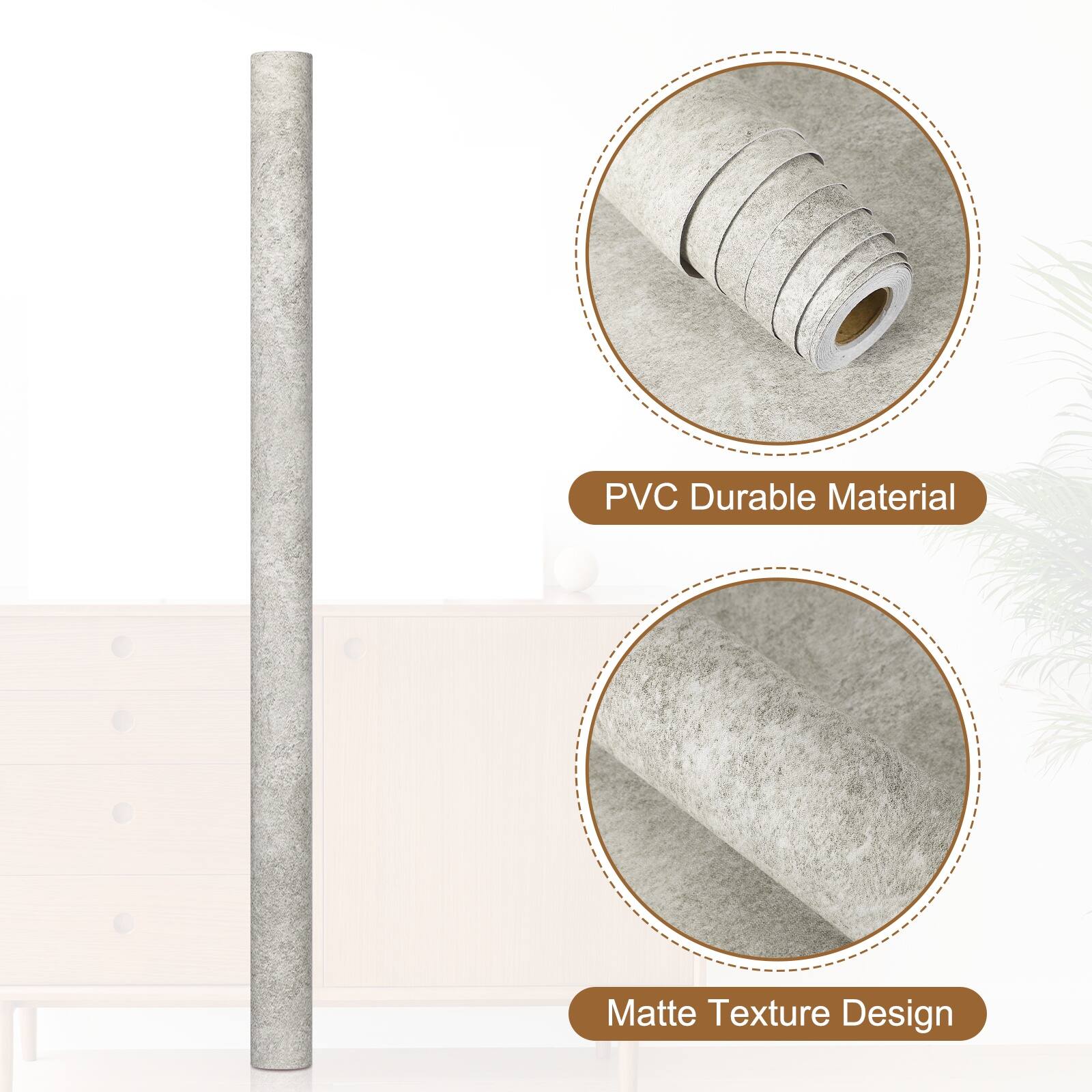 PVC Durable Material  
Matte Texture Design
