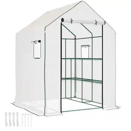 Front. Outsunny - Greenhouse - White.