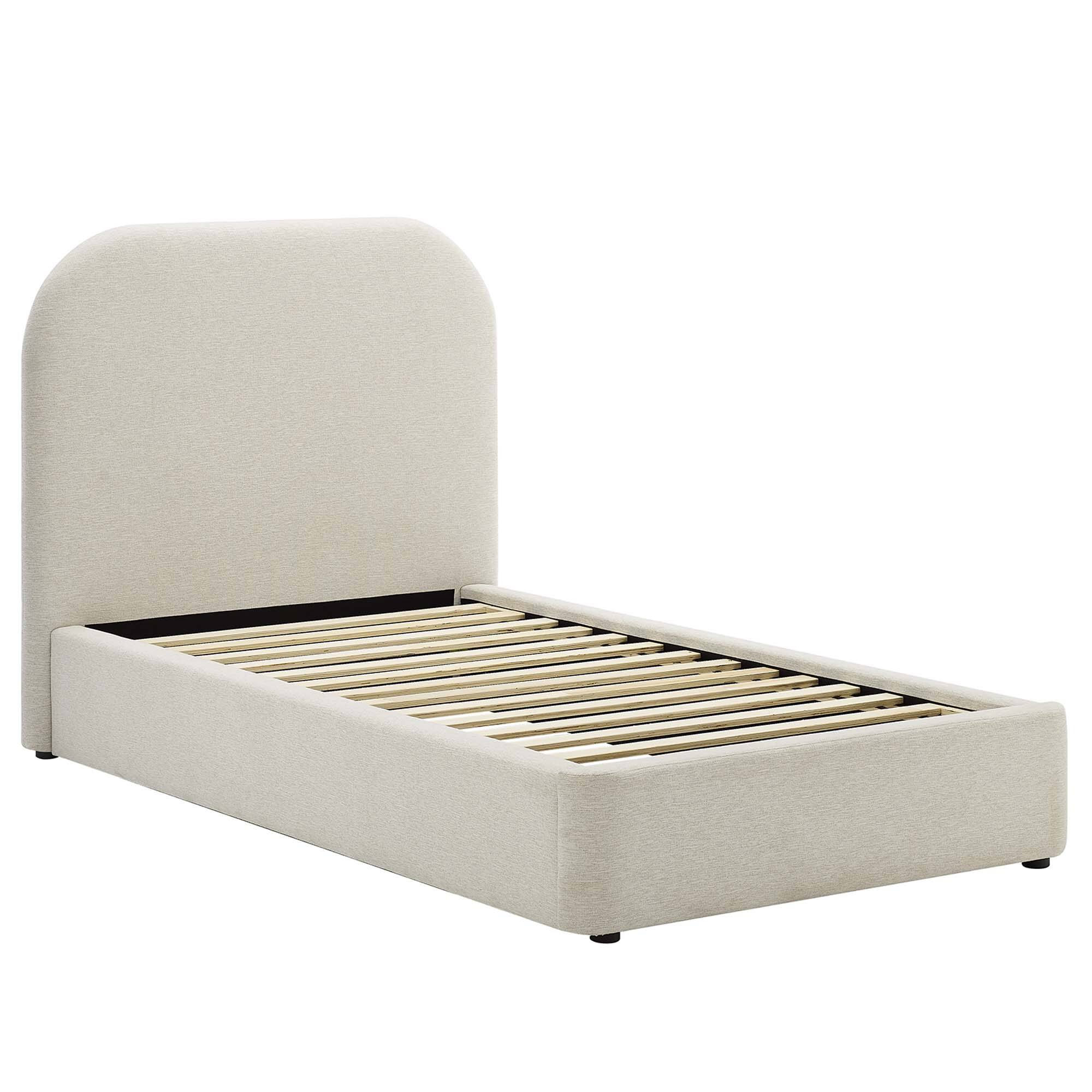 Alt View 1. Modway - Sienna Performance Velvet King Platform Bed - White.