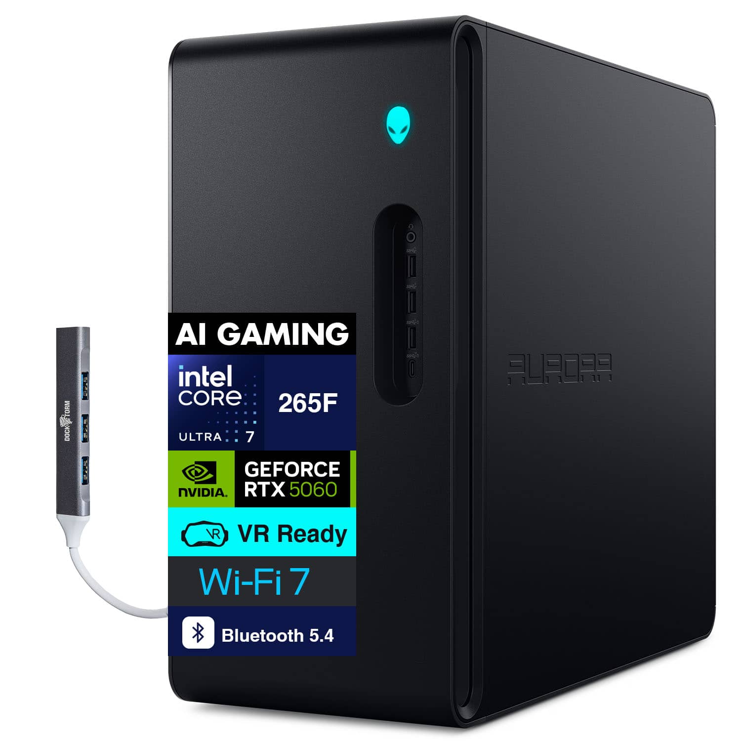 AI GAMING  
intel CORE 265F  
ULTRA 7  
GEFORCE RTX 5060  
VR Ready  
Wi-Fi 7  
Bluetooth 5.4