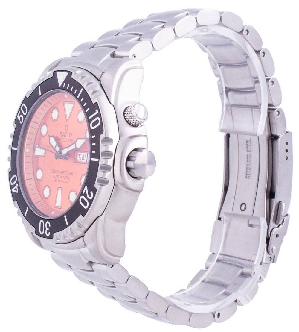 50 10 T RATIO REEDIVER THU - 1000 METERS ADTOMATIC HELIM-SAFE HEL 40 I 20 30 STEEL STAINLESS