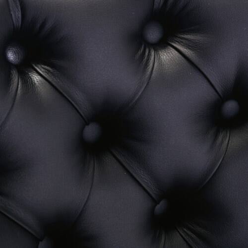 Alt View 5. LUCKY ONE - Assembled Tufted PU Velvet Dining Chair Set of 2 with Wood Legs Nailhead Trim High Back - Black PU.