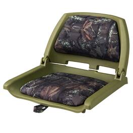Gymax - Folding Fishing Boat Seat w/High-density Sponge Cushion PVC Surface & PP Frame Green - Green, Camouflage