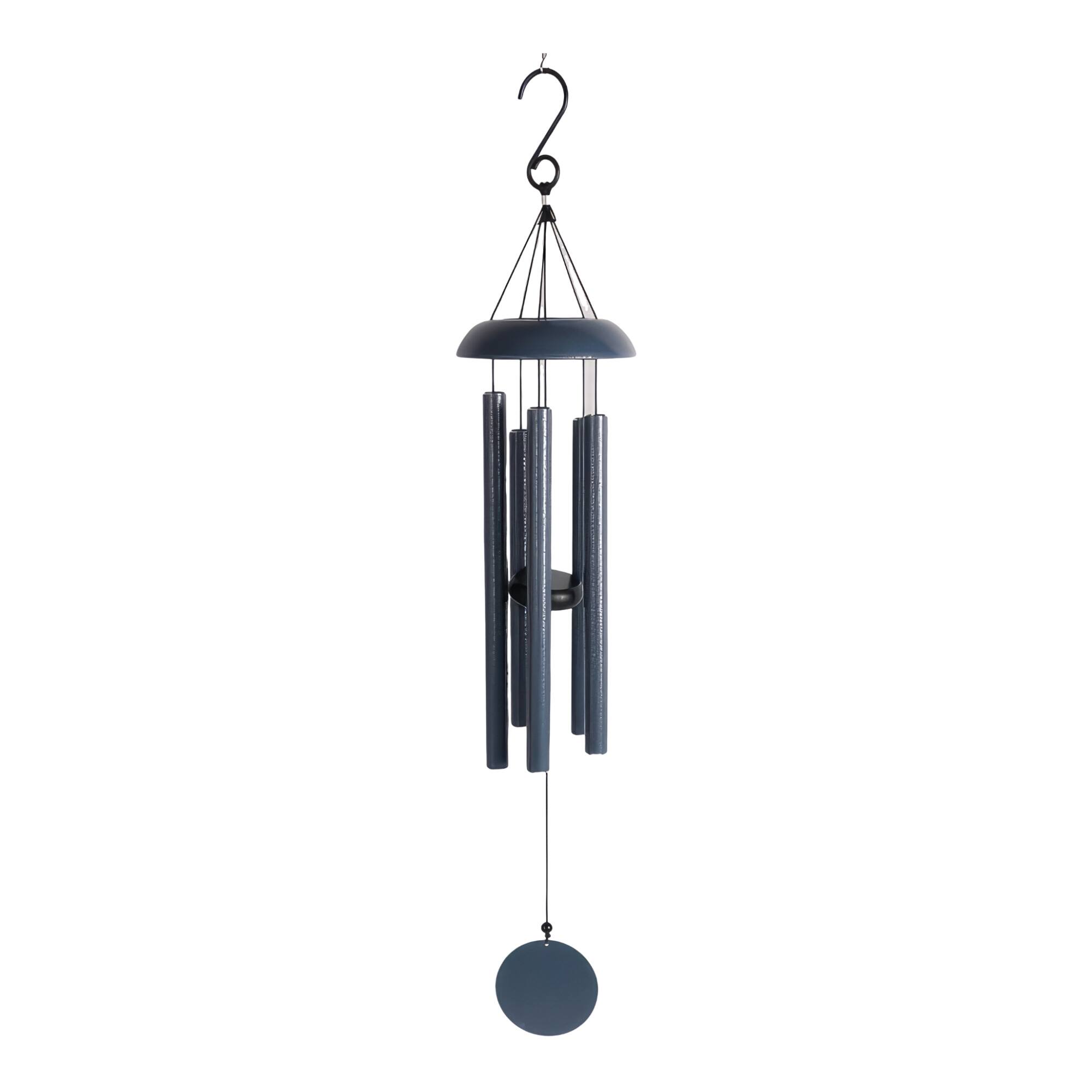 Front. FC Design - FC Design 36" Long Navy Blue Metal Wind Chime Outdoor Patio or Garden Hanging Decoration - Multi-Color.