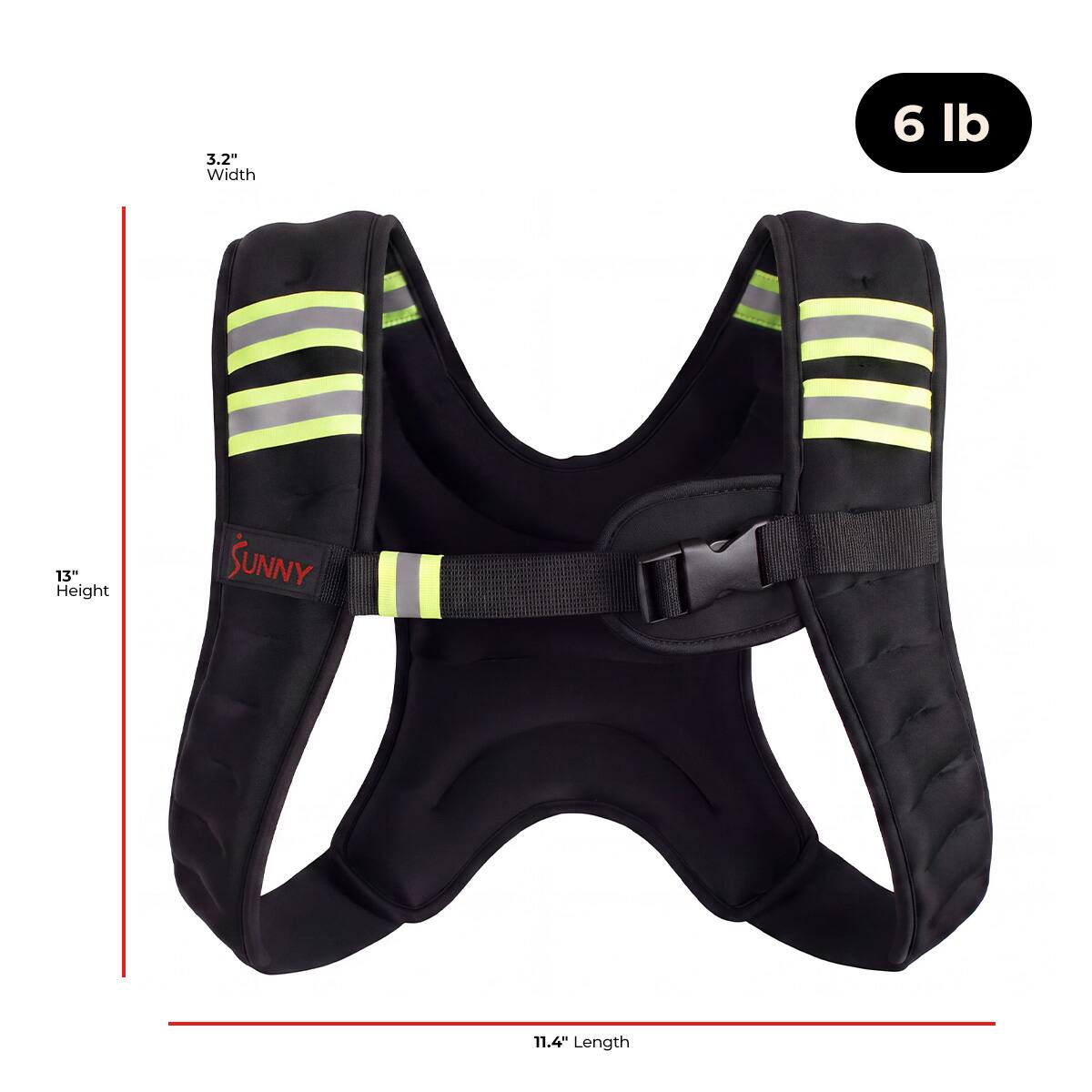 3.2" Width  
6 lb  
13" Height  
SUNNY  
11.4" Length