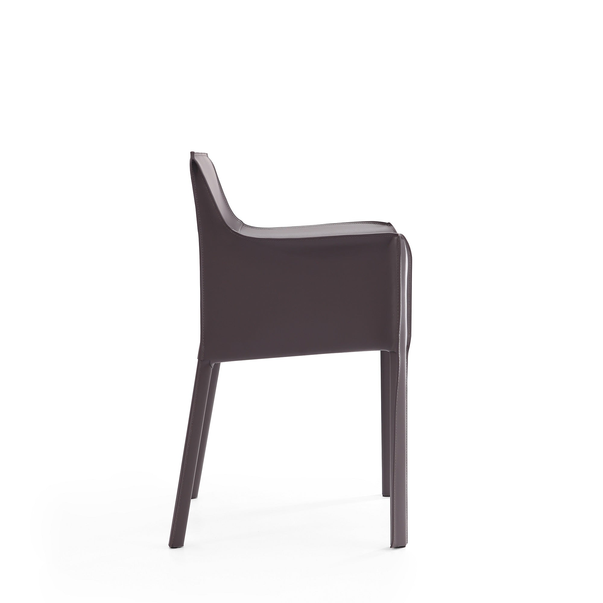 Alt View 1. Manhattan Comfort - Vogue Modern Vegan Leather Dining Chair - Gray.