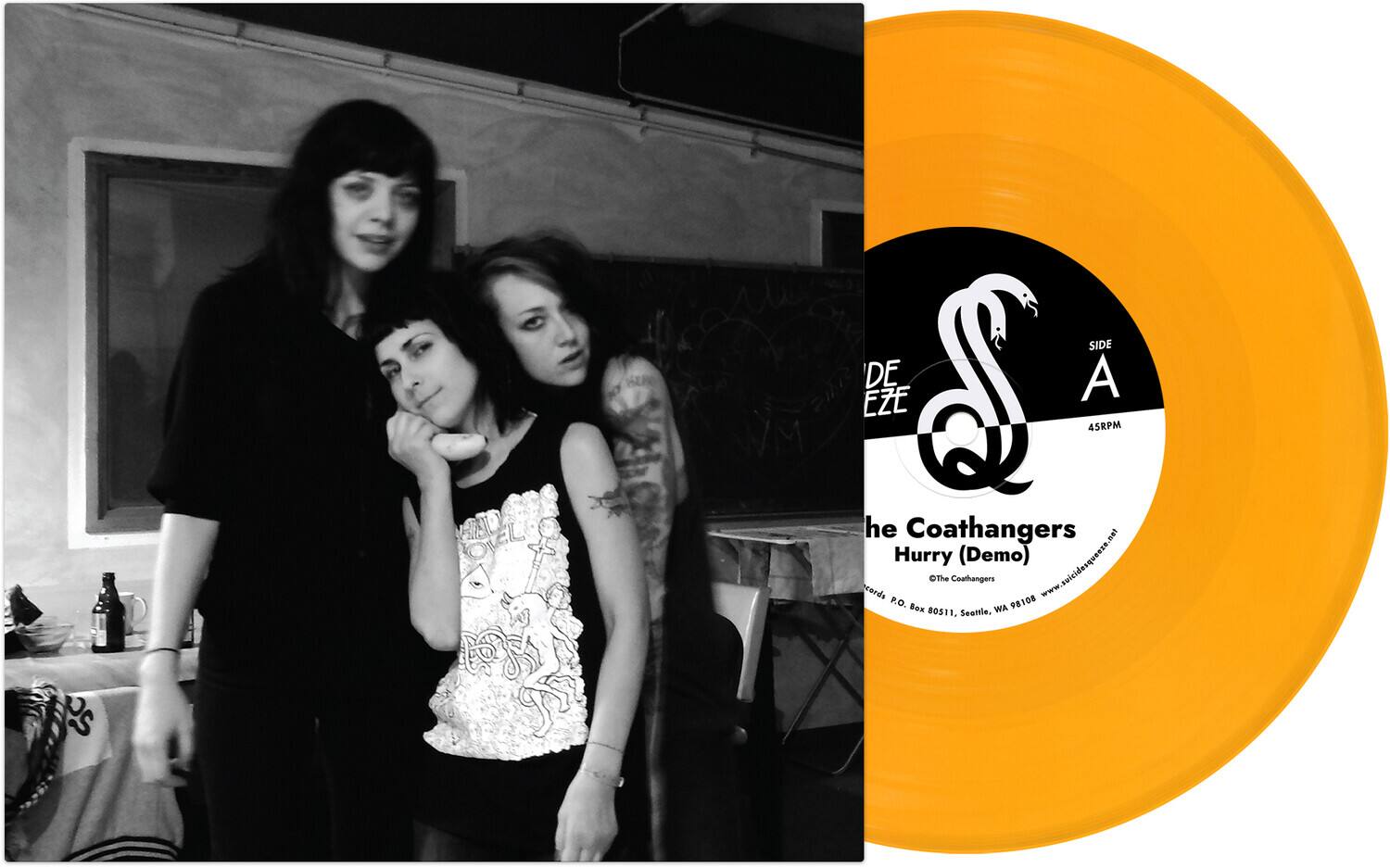 The Coathangers - Hurry (Demo) B/W Drifter (Demo) - Orange   - VINYL LP