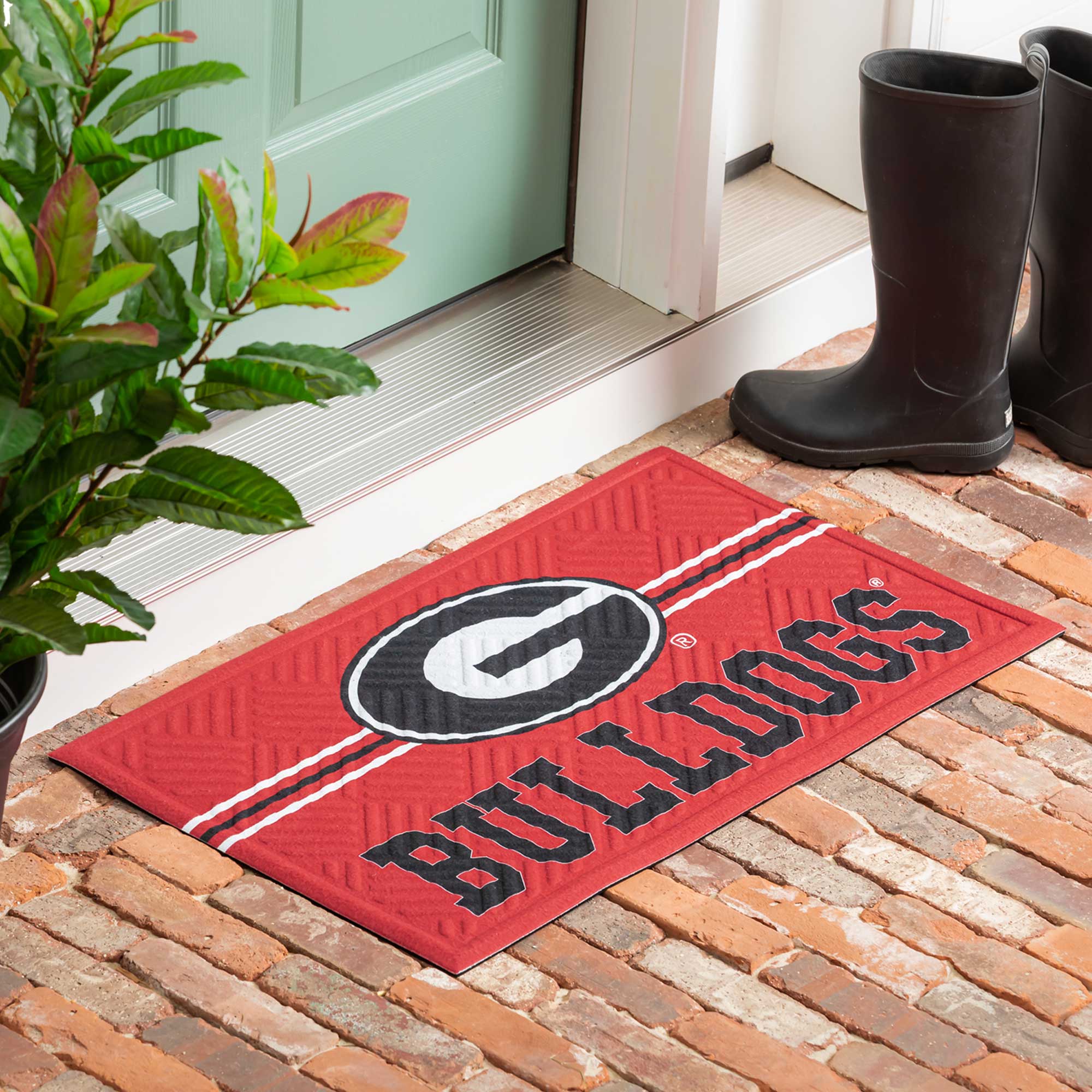 Alt View 2. Evergreen Enterprises - Georgia Bulldogs Embossed Door Mat - Multicolor.