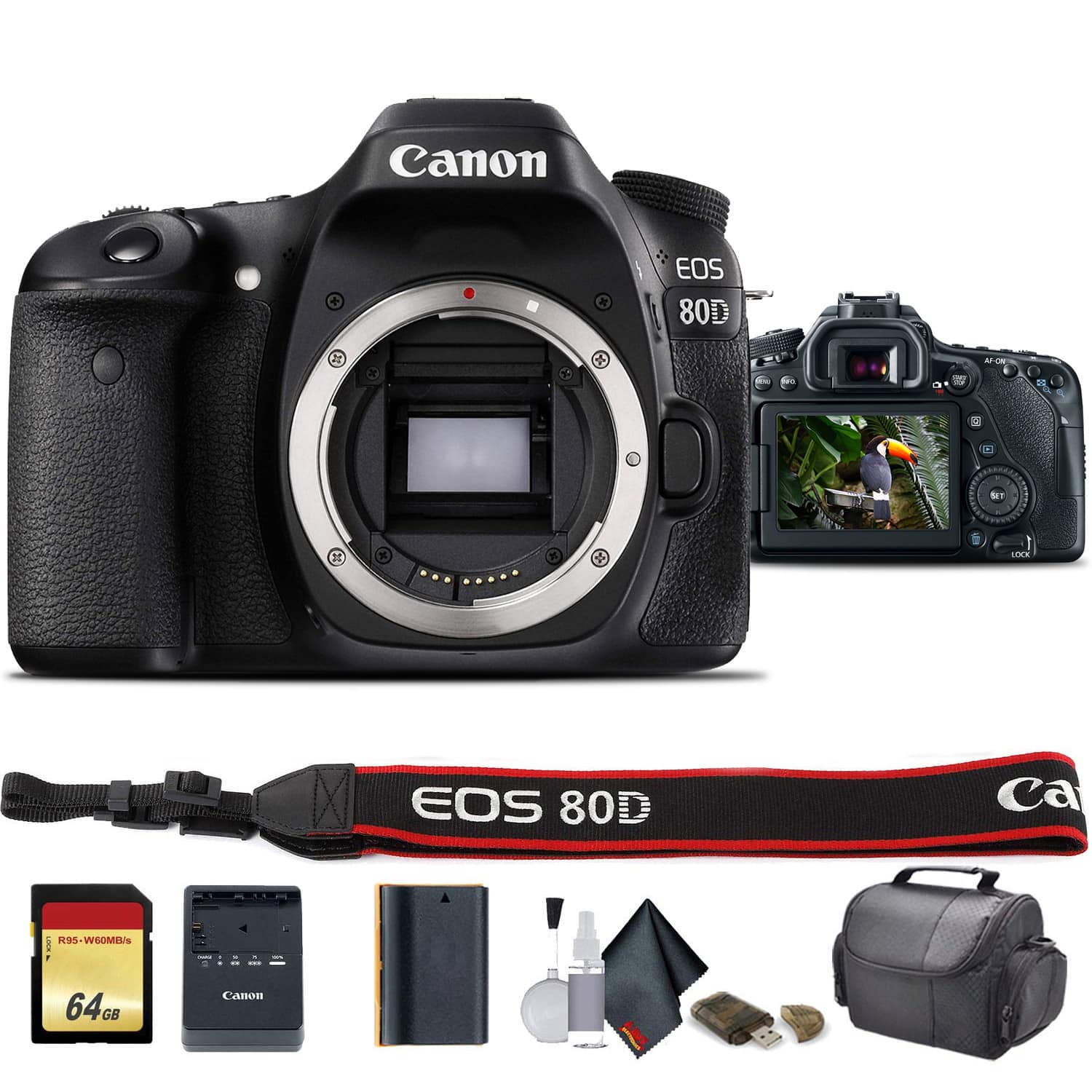 Canon - EOS 80D DSLR Camera (1263C004) - Starter Bundle (International Version) - Black