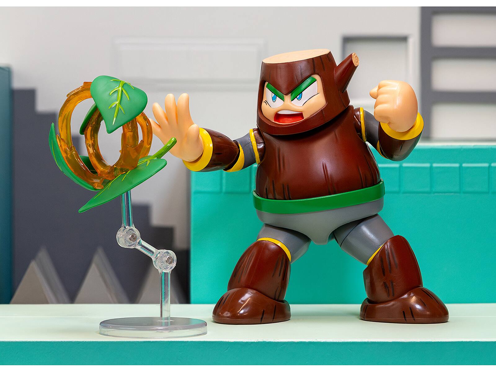 Alt View 5. Jada Toys - Mega Man - 1:12 Deluxe Wood Man Action Figure   - COLLECTIBLES - Multicolor.