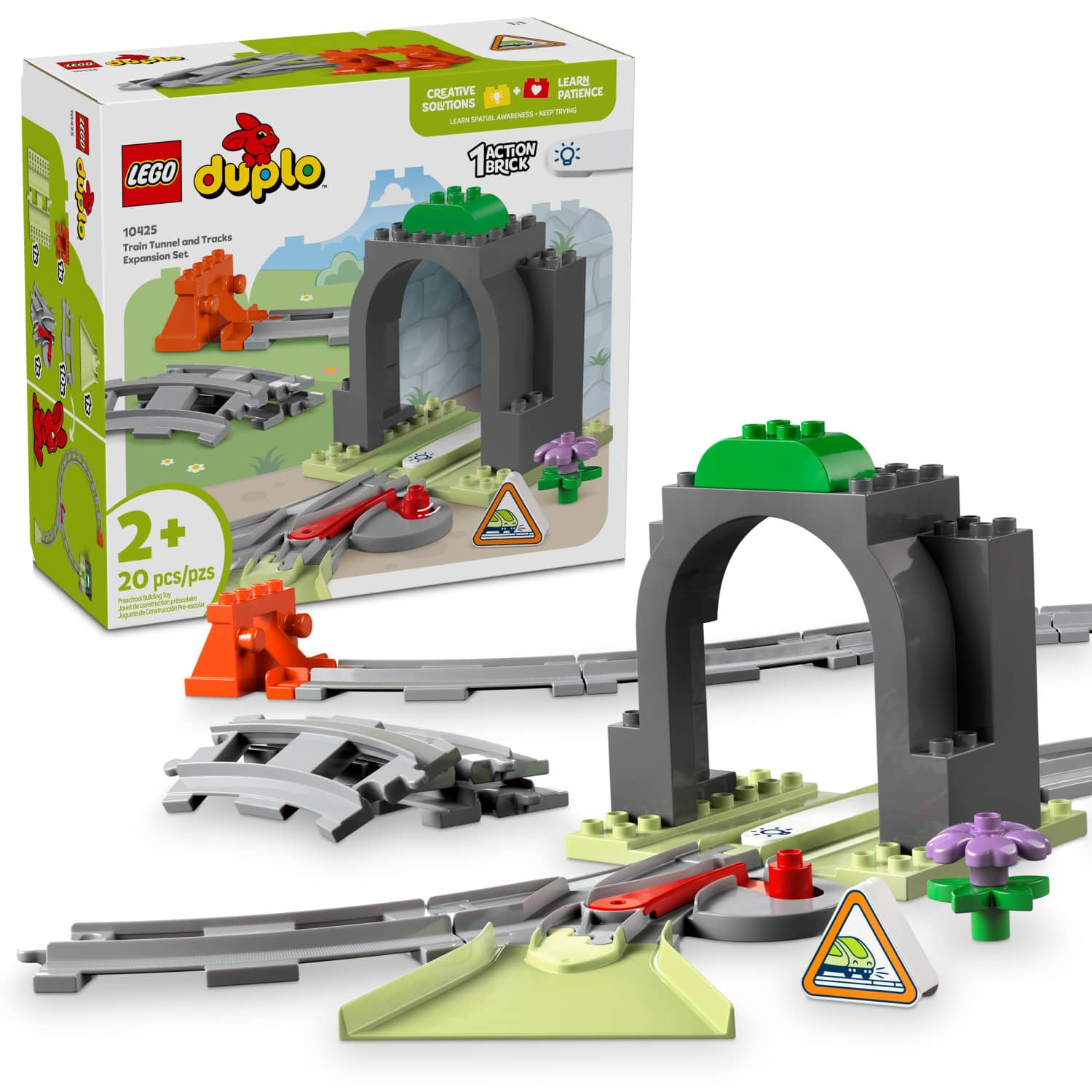 LEGO DUPLO Town Train Tunnel and Tracks Expansion Set 10425 6470490 ...