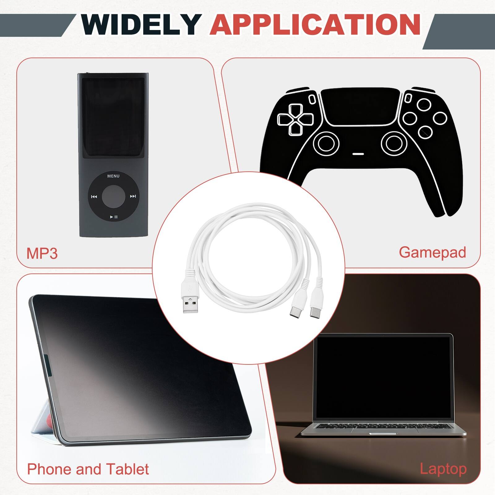 WIDELY APPLICATION

MENU

MP3
Gamepad
Phone and Tablet
Laptop