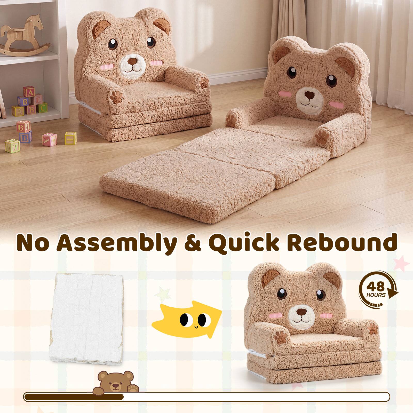No Assembly & Quick Rebound  
48 HOURS
